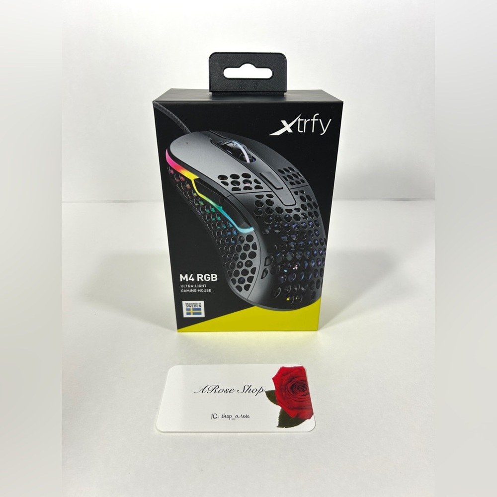 Xtrfy Black M4 RGB Ultra-Light Gaming Mouse